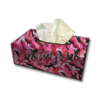 Pink Camo Tissue Box Cover